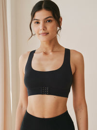 Brassière posturale ALIGN noire, vue de face
