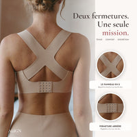 Le dos en X de la brassière ALIGN et ses deux fermetures réglables